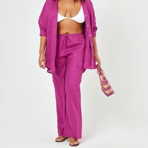 LSPACE Sundown Cargo Pant Berry